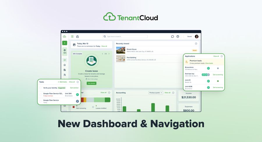 Recent TenantCloud Navigation & Dashboard Updates