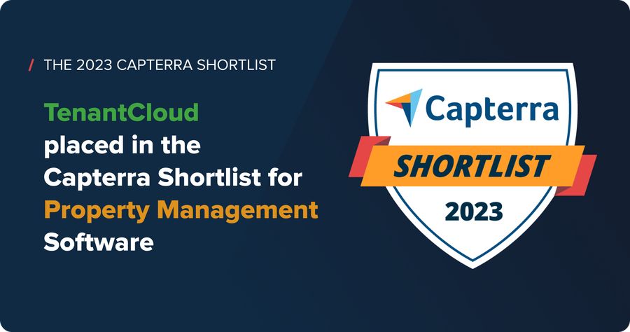 TenantCloud Makes Capterra Shortlist 2023 for Property Management Software
